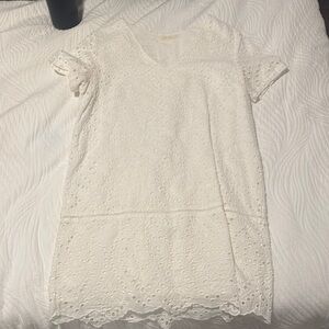 White Eyelet Lace Dress